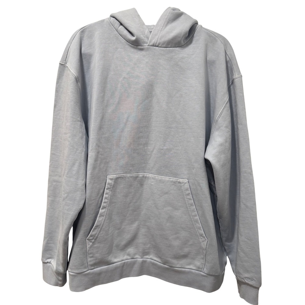 SKIMS Fleece Boyfriend Hoodie Light Blue Oversized Pullover Sweatshirt Medium - Picture 2 of 8